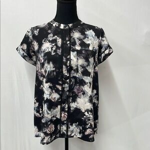 Simply Vera Wang Cap sleeve print, Women's Top, Size PM